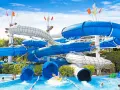 Wodne szaleństwo na zjeżdżalniach w polskim aquaparku. Idealne miejsce na rodzinny camping z basenem.
