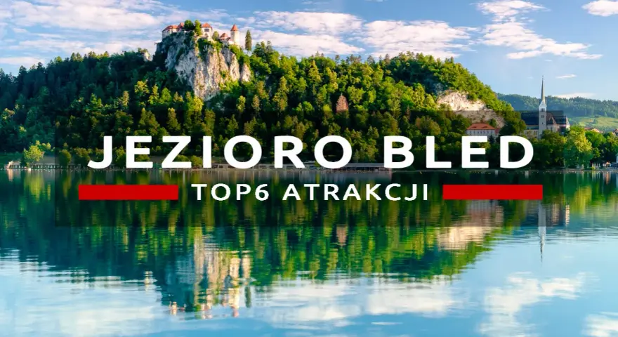 Jezioro Bled z zamkiem na skale i odbiciem w wodzie. Idealne miejsce na camping Bled i odkrywanie topowych atrakcji.
